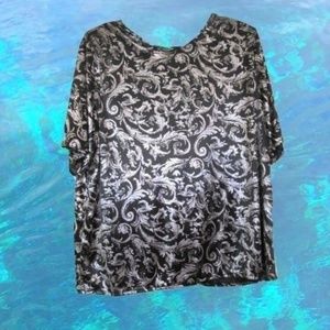 vintage plus size silver shirt 18 2x xl